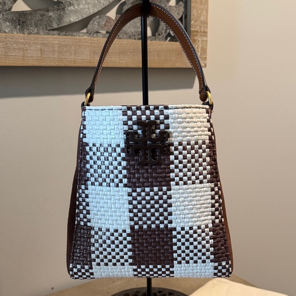 Tory Burch Suede and Woven Bag - Picture 1 of 11